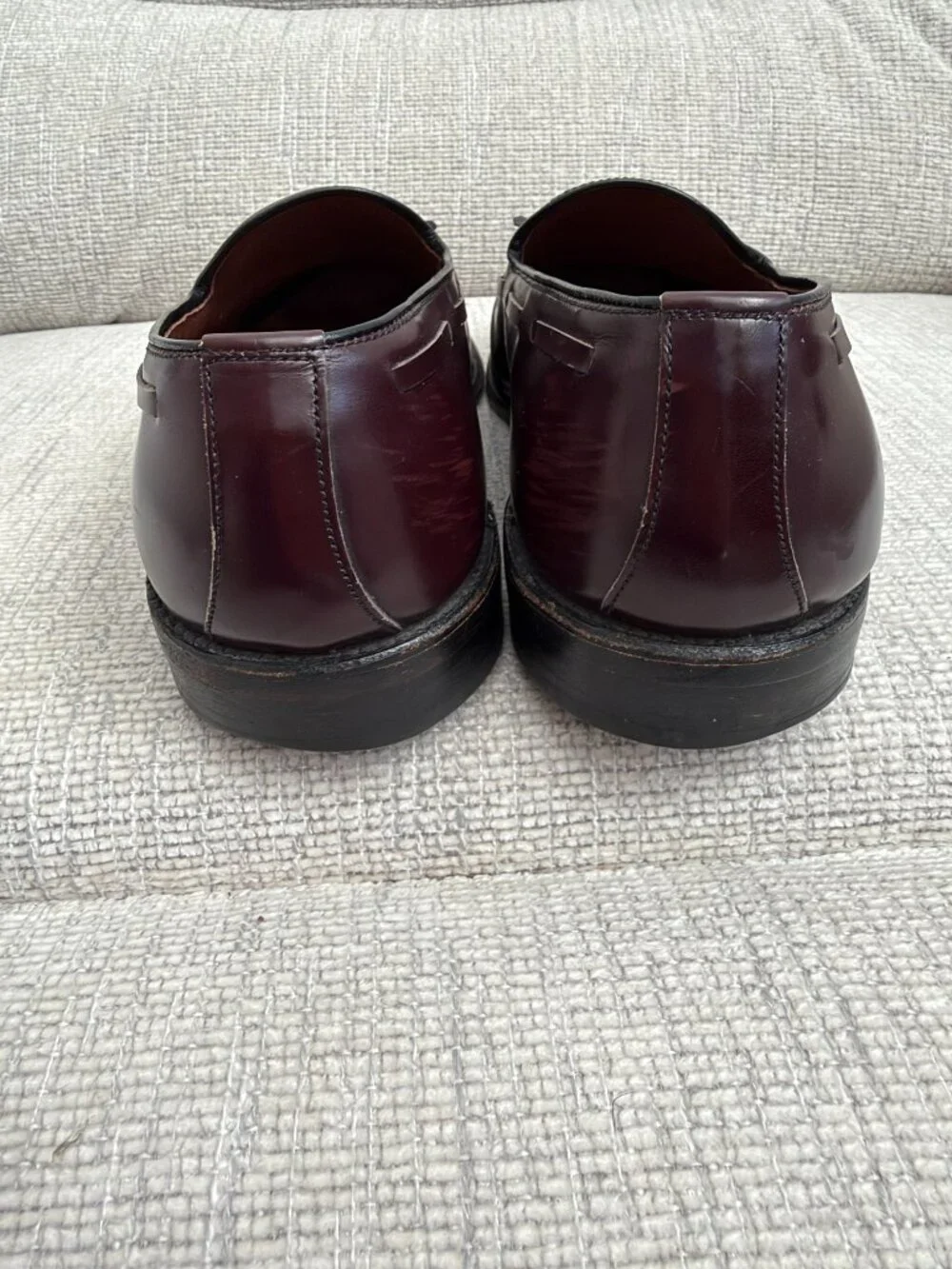 Allen Edmonds Grayson Mens 6.5 EEE Burgundy Tassel Loafers Dress Shoes USA 8297